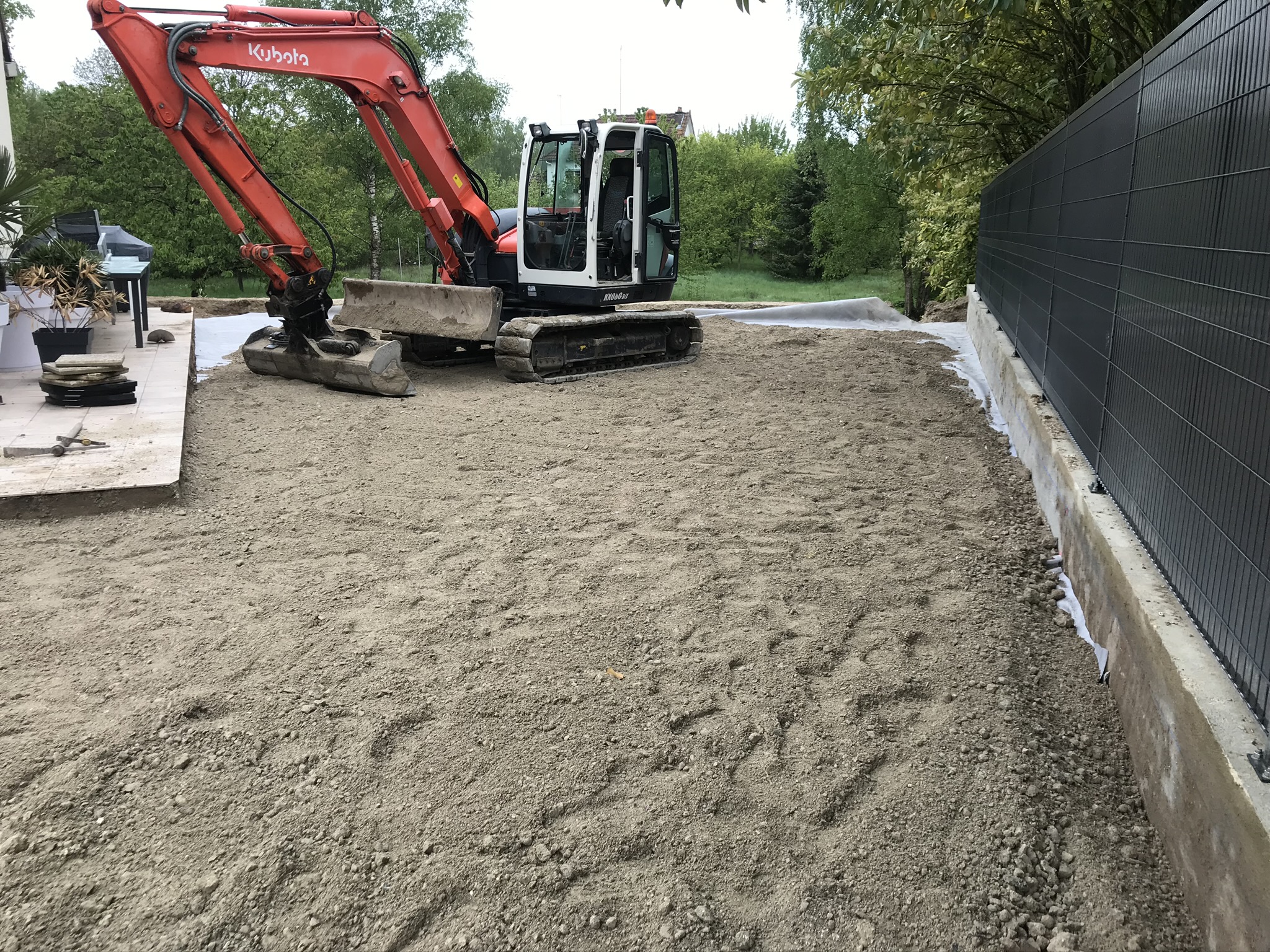 Travaux de terrassement dans l'Aisne